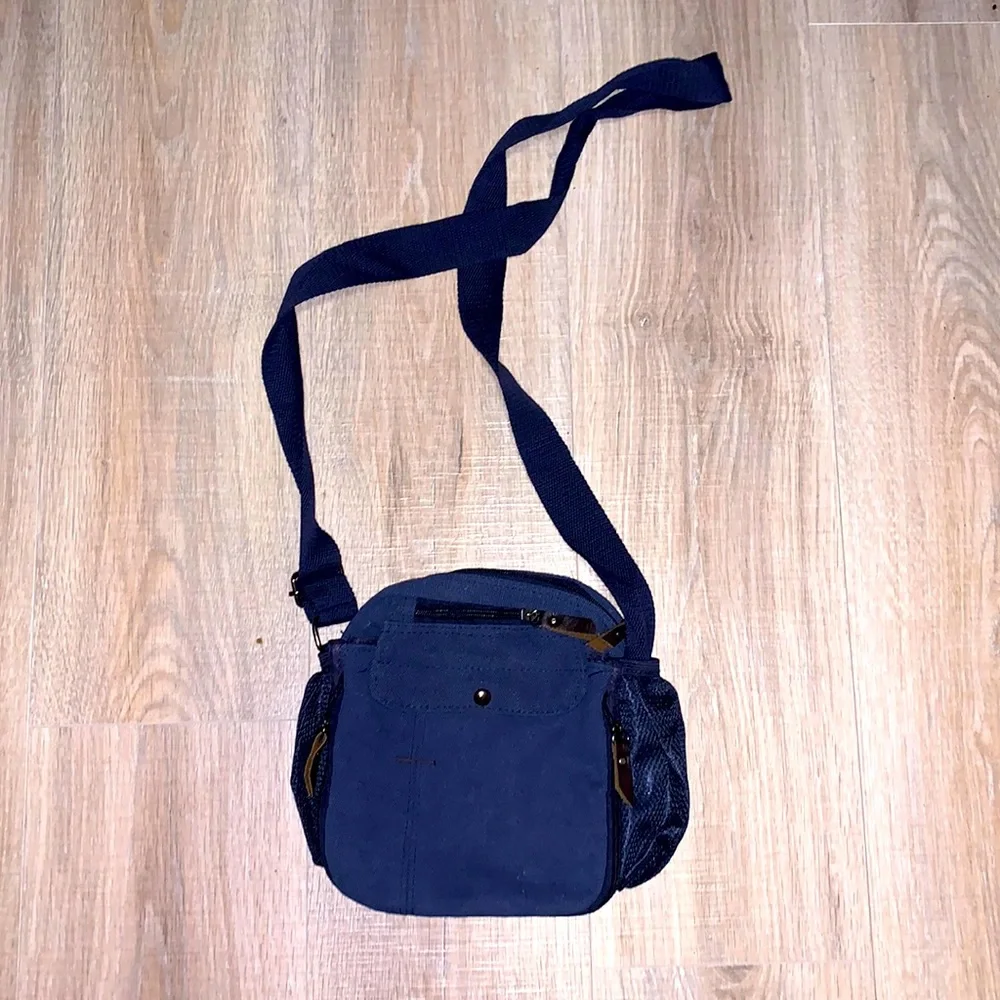 Blue multi purpose travel crossbody bag